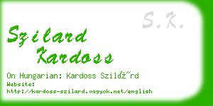 szilard kardoss business card